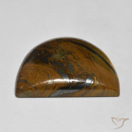 Tiger's Eye Matrix Gemstone in 31.6 x 25.1 mm Size for Sale, Tiger's Eye Matrix Stone in Multicolor Color