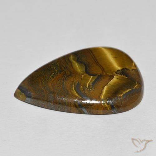 Tiger's Eye Matrix Gemstone in 39.7 x 29.1 mm Size for Sale, Tiger's Eye Matrix Stone in Multicolor Color