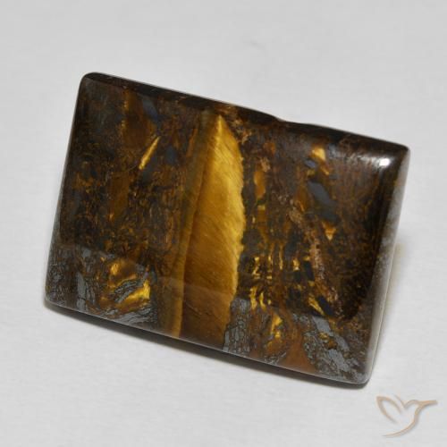 49.75 ct Multicolor Tiger's Eye Matrix Stone, Natural Tiger's Eye Matrix in Baguette Cabochon Shape for Sale