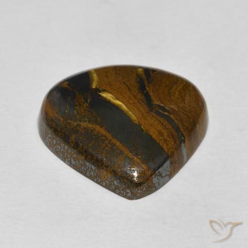 Tiger's Eye Matrix Gemstone in 21.8 x 21.3 mm Size for Sale, Tiger's Eye Matrix Stone in Multicolor Color