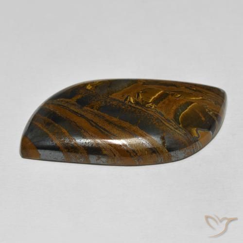 Tiger's Eye Matrix Gemstone in 41.1 x 23.6 mm Size for Sale, Tiger's Eye Matrix Stone in Multicolor Color