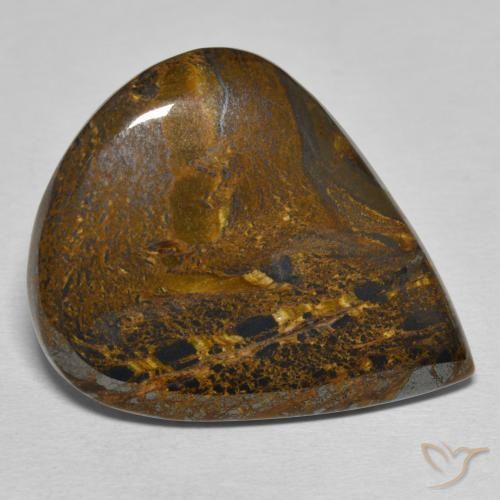 31.52 ct Pear Tiger's Eye Matrix, 29.4 x 23.8 mm From Mexico, Photo A