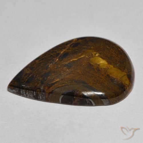 Tiger's Eye Matrix Gemstone in 29.4 x 23.8 mm Size for Sale, Tiger's Eye Matrix Stone in Cedar Brown Color