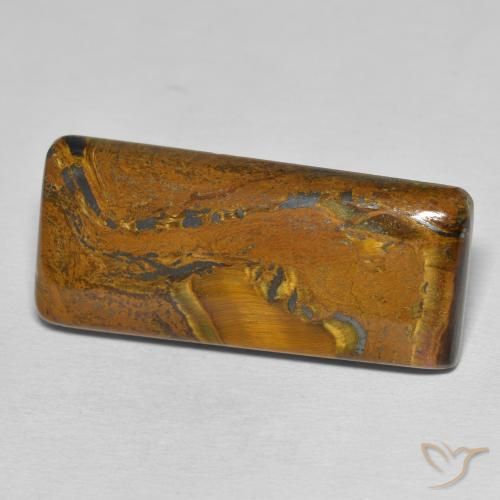 36.09 ct Baguette Tiger's Eye Matrix, 33.4 x 14.7 mm From Mexico, Photo A