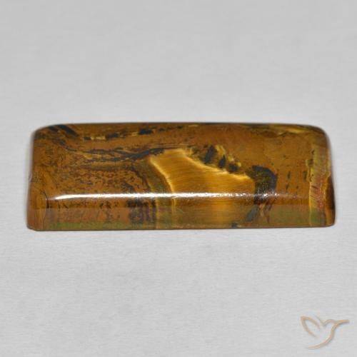 Tiger's Eye Matrix Gemstone in 33.4 x 14.7 mm Size for Sale, Tiger's Eye Matrix Stone in Golden Brown Color