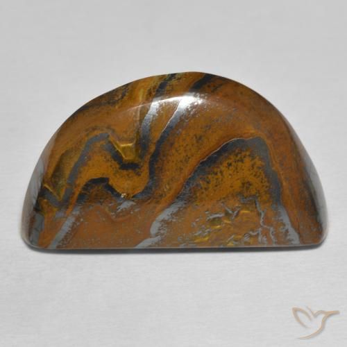 36.48 ct Fancy Tiger's Eye Matrix, 31.8 x 18.4 mm From Mexico, Photo A