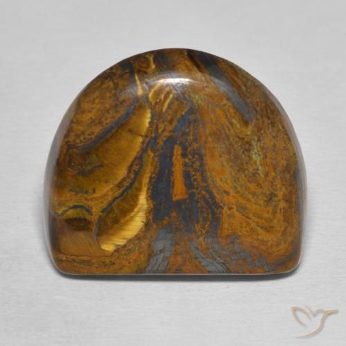 26.82 ct Fancy Tiger's Eye Matrix, 22.6 x 19.5 mm From Mexico, Photo A