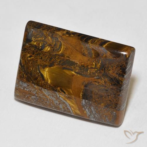 48.76 ct Brown Tiger's Eye Matrix Stone, Natural Tiger's Eye Matrix in Baguette Cabochon Shape for Sale