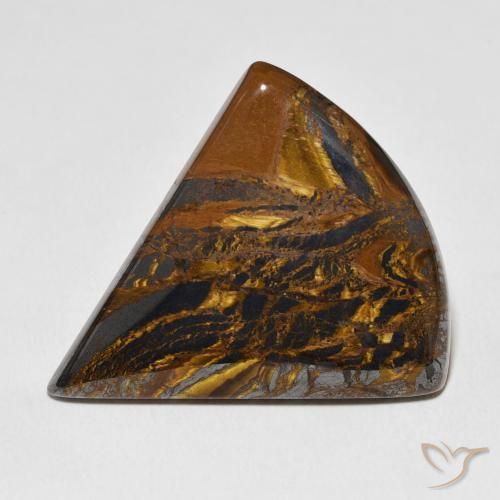 51.57 ct Trillion Tiger's Eye Matrix, 38.5 x 35.1 mm From Mexico, Photo A