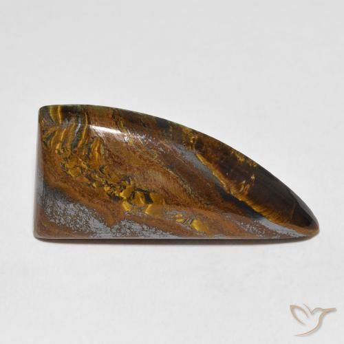 37.54 ct Fancy Tiger's Eye Matrix, 36.3 x 17.6 mm From Mexico, Photo A