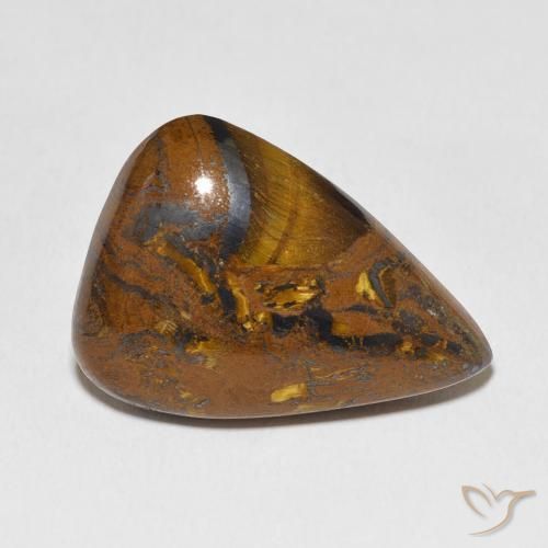 31.33 ct Pear Tiger's Eye Matrix, 28.1 x 20.2 mm From Mexico, Photo A