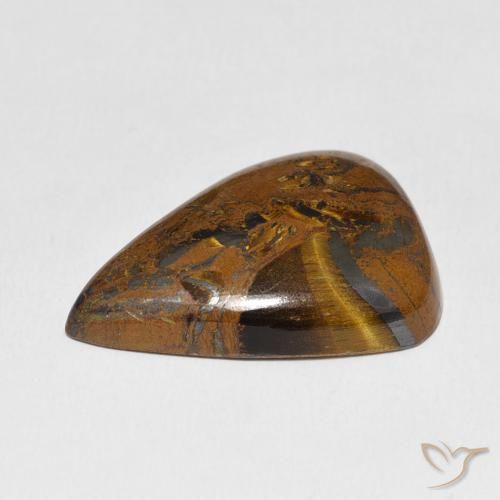Tiger's Eye Matrix Gemstone in 28.1 x 20.2 mm Size for Sale, Tiger's Eye Matrix Stone in Warm Brown Color