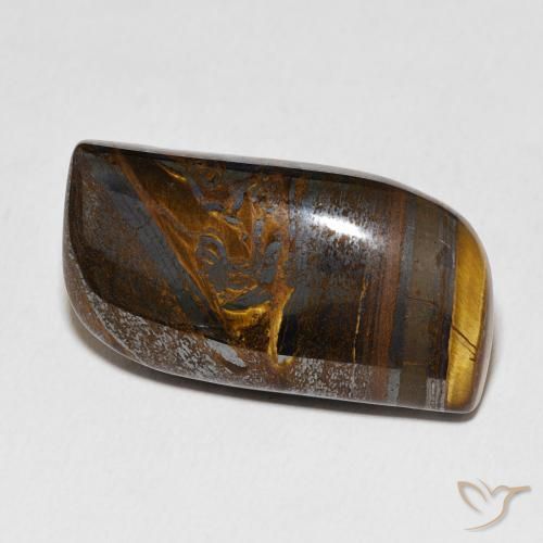33.73 ct Fancy Tiger's Eye Matrix, 27.1 x 14.9 mm From Mexico, Photo A