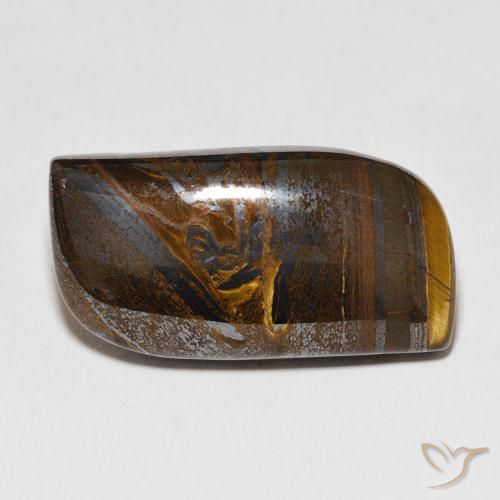 33.73 ct Brown Tiger's Eye Matrix Stone, Natural Tiger's Eye Matrix in Fancy Cabochon Shape for Sale