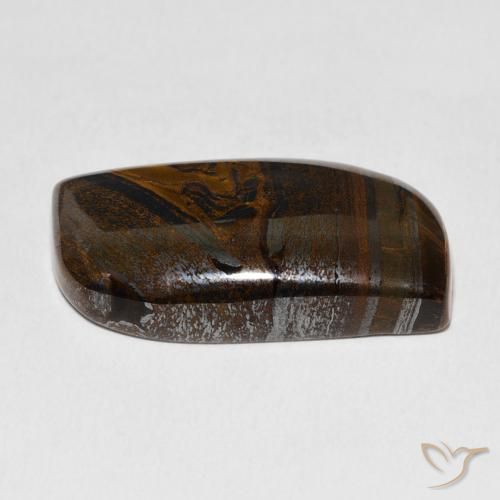Tiger's Eye Matrix Gemstone in 27.1 x 14.9 mm Size for Sale, Tiger's Eye Matrix Stone in Warm Brown Color