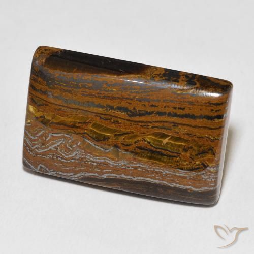 50.36 ct Brown Tiger's Eye Matrix Stone, Natural Tiger's Eye Matrix in Baguette Cabochon Shape for Sale