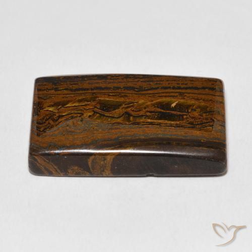 Tiger's Eye Matrix Gemstone in 29.5 x 19 mm Size for Sale, Tiger's Eye Matrix Stone in Golden Brown Color