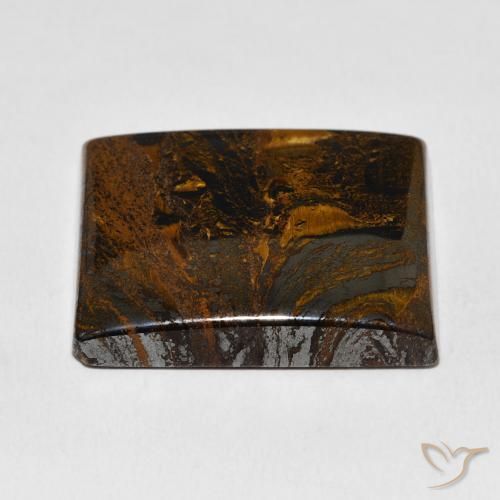 Tiger's Eye Matrix Gemstone in 27.3 x 22.6 mm Size for Sale, Tiger's Eye Matrix Stone in Warm Brown Color