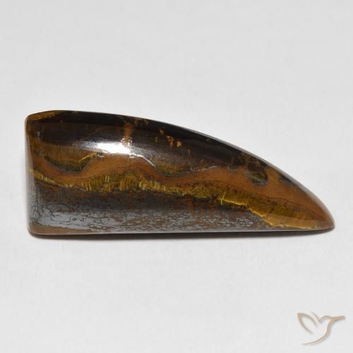 44.79 ct Fancy Tiger's Eye Matrix, 39.7 x 16 mm From Mexico, Photo A