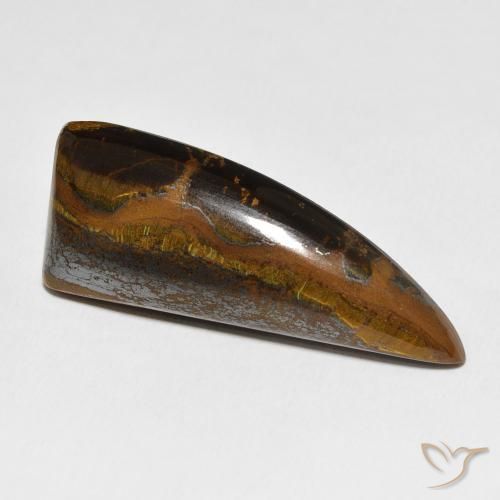 44.79 ct Brown Tiger's Eye Matrix Stone, Natural Tiger's Eye Matrix in Fancy Cabochon Shape for Sale