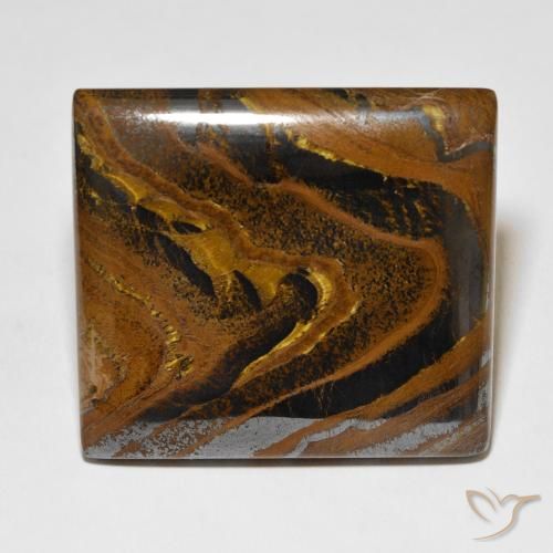 115.22 ct Baguette Tiger's Eye Matrix, 38.4 x 34.7 mm From Mexico, Photo A