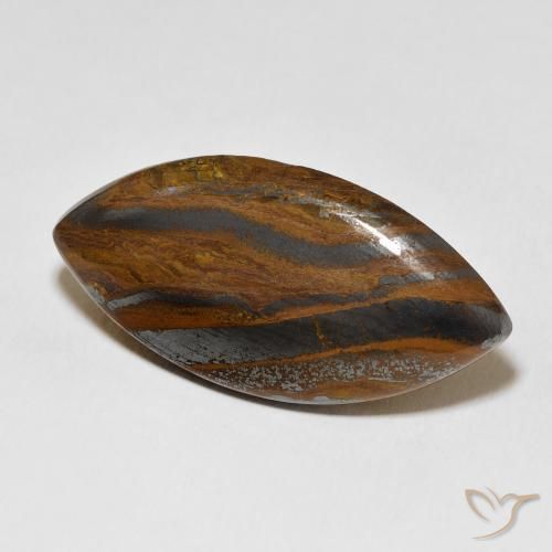 58.70 ct Brown Tiger's Eye Matrix Stone, Natural Tiger's Eye Matrix in Marquise Cabochon Shape for Sale