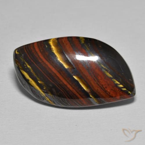 23.18 ct Fancy Tiger's Eye Matrix, 25.9 x 15.5 mm From Mexico, Photo A