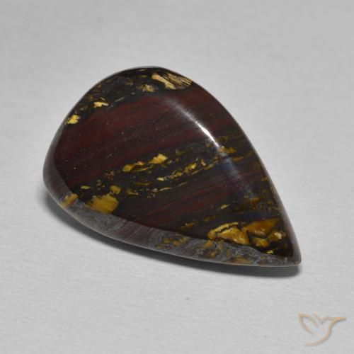 15.67 ct Multicolor Tiger's Eye Matrix Stone, Natural Tiger's Eye Matrix in Fancy Cabochon Shape for Sale