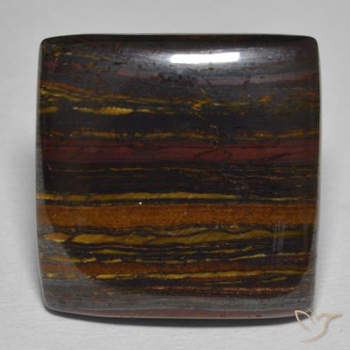 40.44ct Natural Multicolor Tiger's Eye Matrix, Square, Opaque