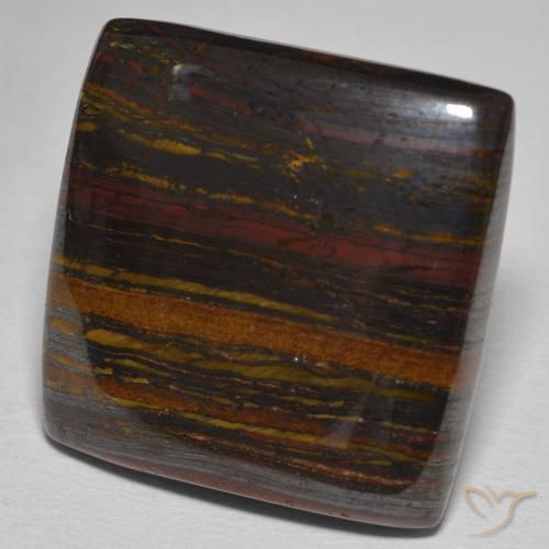 40.44 ct Multicolor Tiger's Eye Matrix Stone, Natural Tiger's Eye Matrix in Square Cabochon Shape for Sale
