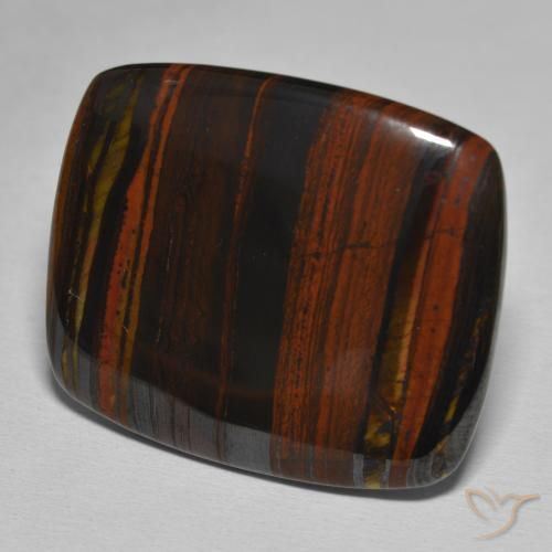 38.90 ct Multicolor Tiger's Eye Matrix Stone, Natural Tiger's Eye Matrix in Cushion Cabochon Shape for Sale