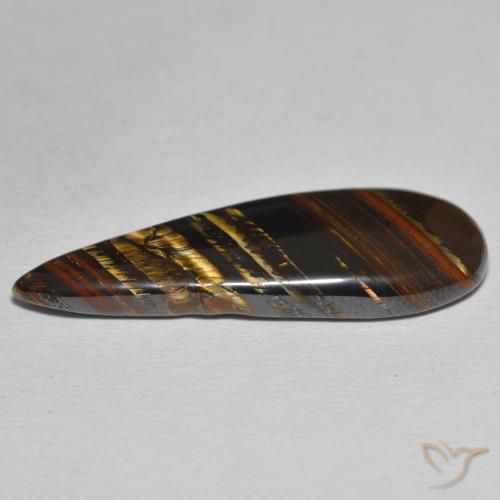 Tiger's Eye Matrix Gemstone in 37 x 14 mm Size for Sale, Tiger's Eye Matrix Stone in Multicolor Color