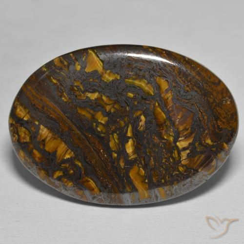 43.85 ct Oval Tiger's Eye Matrix, 34.8 x 24.6 mm From Mexico, Photo A