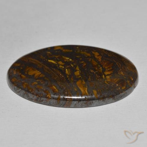 Tiger's Eye Matrix Gemstone in 34.8 x 24.6 mm Size for Sale, Tiger's Eye Matrix Stone in Multicolor Color