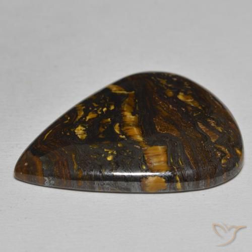 Tiger's Eye Matrix Gemstone in 34.4 x 27.3 mm Size for Sale, Tiger's Eye Matrix Stone in Multicolor Color