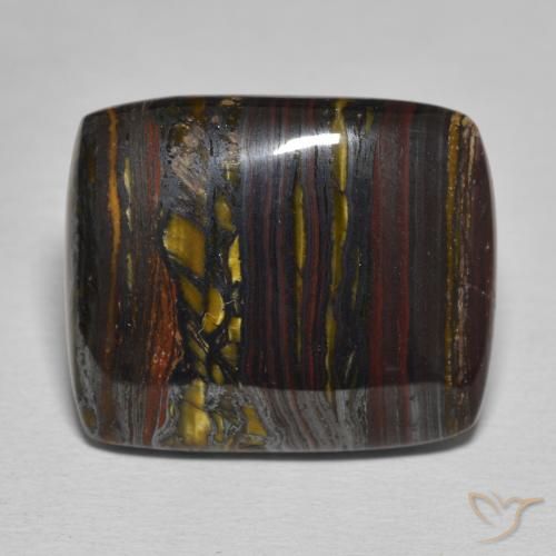 23.59ct Natural Multicolor Tiger's Eye Matrix, Cushion, Opaque