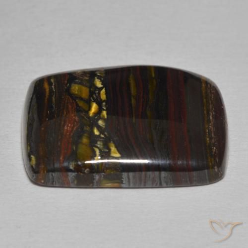Tiger's Eye Matrix Gemstone in 21.4 x 17.8 mm Size for Sale, Tiger's Eye Matrix Stone in Multicolor Color