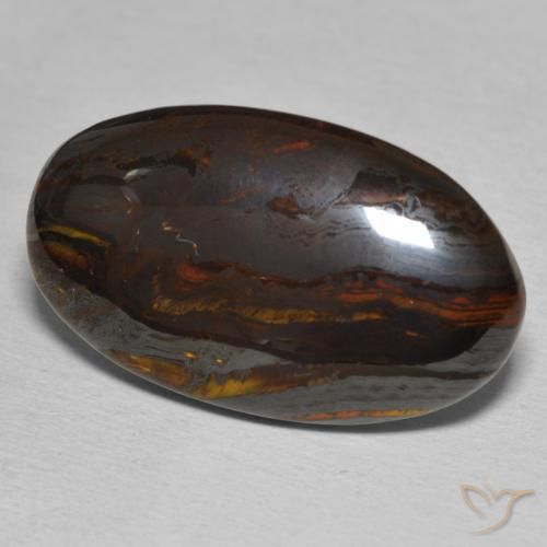 20.35 ct Multicolor Tiger's Eye Matrix Stone, Natural Tiger's Eye Matrix in Oval Cabochon Shape for Sale