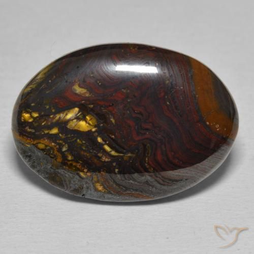 25.87ct Natural Multicolor Tiger's Eye Matrix, Oval, Opaque