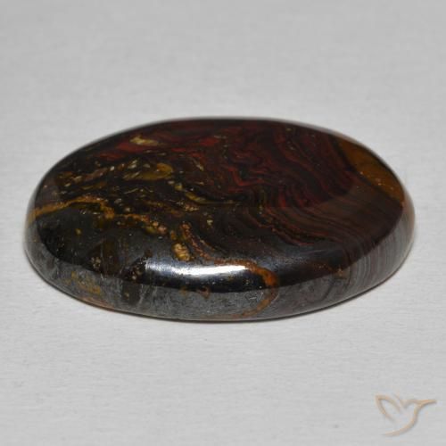 Tiger's Eye Matrix Gemstone in 23.9 x 16.9 mm Size for Sale, Tiger's Eye Matrix Stone in Multicolor Color