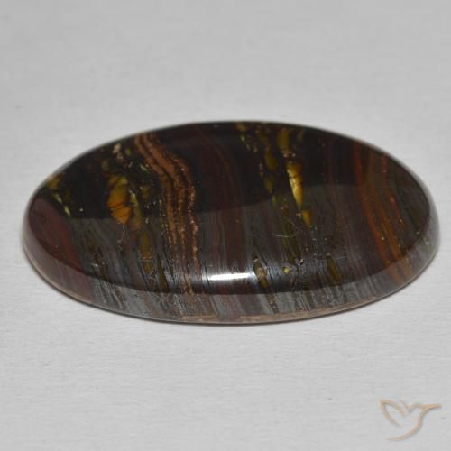 Tiger's Eye Matrix Gemstone in 28.6 x 19.2 mm Size for Sale, Tiger's Eye Matrix Stone in Multicolor Color
