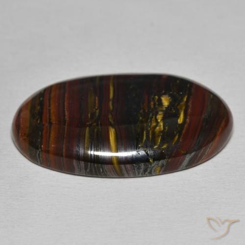 Tiger's Eye Matrix Gemstone in 27.5 x 18.4 mm Size for Sale, Tiger's Eye Matrix Stone in Multicolor Color