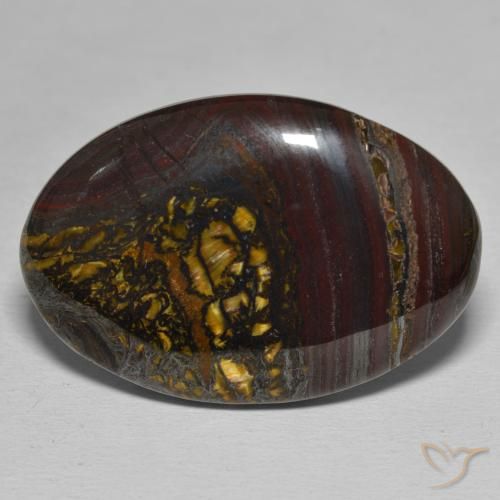 45.86 ct Oval Tiger's Eye Matrix, 33 x 22.4 mm From Mexico, Photo A