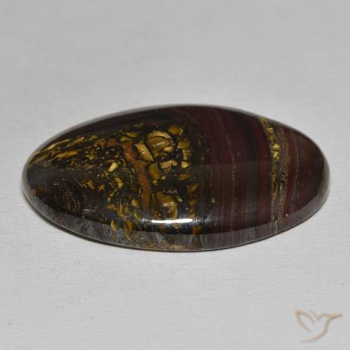 Tiger's Eye Matrix Gemstone in 33 x 22.4 mm Size for Sale, Tiger's Eye Matrix Stone in Multicolor Color