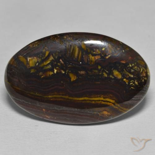 40.09 ct Oval Tiger's Eye Matrix, 33.2 x 21.3 mm From Mexico, Photo A