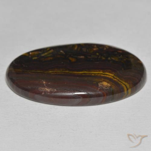 Tiger's Eye Matrix Gemstone in 33.2 x 21.3 mm Size for Sale, Tiger's Eye Matrix Stone in Multicolor Color