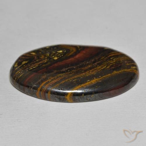 Tiger's Eye Matrix Gemstone in 32.6 x 21.4 mm Size for Sale, Tiger's Eye Matrix Stone in Multicolor Color