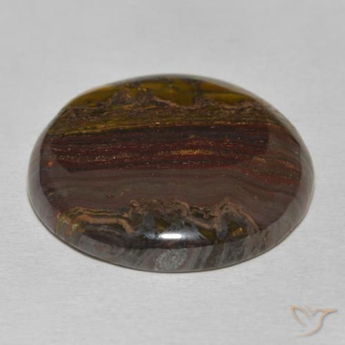 Tiger's Eye Matrix Gemstone in 24.1 mm Size for Sale, Tiger's Eye Matrix Stone in Multicolor Color