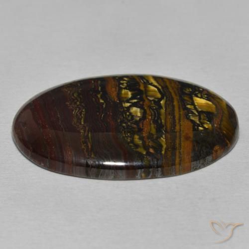 Tiger's Eye Matrix Gemstone in 29.8 x 20.3 mm Size for Sale, Tiger's Eye Matrix Stone in Multicolor Color