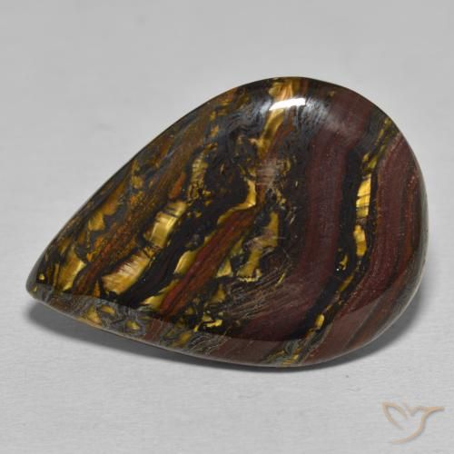 39.37カラットのペアタイガーアイマトリックス、32.9 x 23.3mm、メキシコ産, Photo A